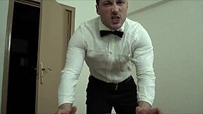 Waiter Hulk shows off his sexy charm