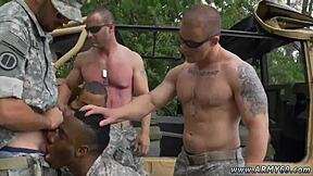 Young Asian Gay Threesome In Military!
