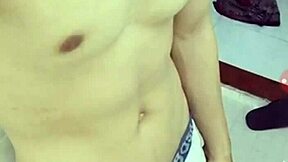 gay guy performing a solo masturbation show