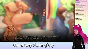Vtuber Lewdneko Plays Furry Shades Of Gay With Blowjob Creampie Anal
