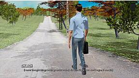 Skinny brunette in lingerie unfolds drama in Ripples gameplay.