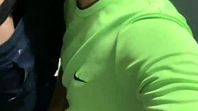 Holy! Hung stud gets sucked in bathroom, nearly caught on sheer cam