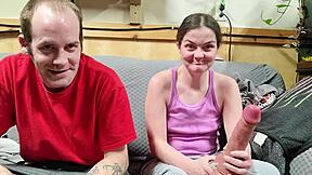 whoa, couples test wild 9.5 hismith ejaculating dildo!