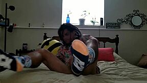 Lvory White Twink in Solo Transsexual Fetish Display