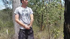 Bush jerk off at beach feels so wild