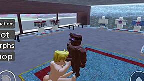Gay roblox sex in public store with outdoor blowjob and cumshot action