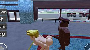 Gay roblox sex in public store with outdoor blowjob and cumshot action