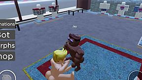 Gay roblox sex in public store with outdoor blowjob and cumshot action
