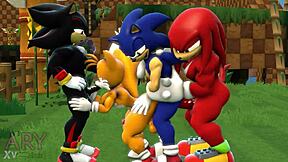 Sonic 群交 1 与 Chipples 猛烈操