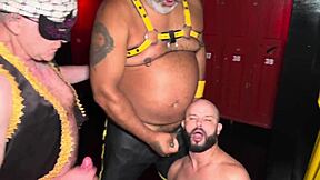 wild bareback orgy with interracial group heats up fast