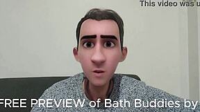 Step Gay Dad's Sexy Toes Covered After Hot Bath Footjob