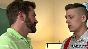 hairy teacher bangs his gay student hard