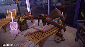 Boys explore rough anal in Sims 4
