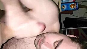 Blowing My Friend's Hard Cock Close-Up