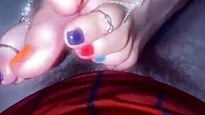 PrettyFeetElite闪亮脚趾！橙紫趾神足交