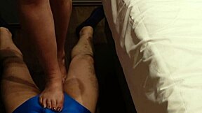 Humiliated by 100kg BBW Crushing My Cock and Balls with Foot Stomps During Cumshot