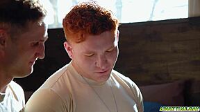 privates jeremiah cruze and blain oconnor share a close, personal moment