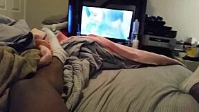 retro shemale charm unfolds in classic blue film style