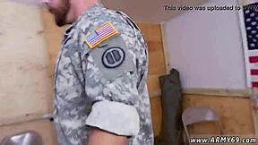 naked soldiers strip for wild outdoor army threesome