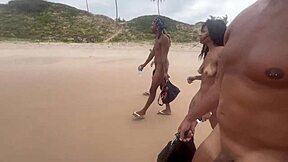 Nudist Beach in Bahia with Hung Brazilian Pals