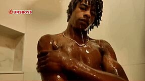 Cute brazilian teen showers at gay friend's house
