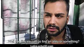 Young tourist fucked for cash outdoors 😏