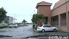 Overflowing cumshots in sexy gay fuck