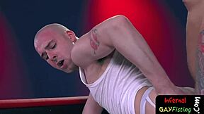 bdsm hunk stretches tight gay ass 😈