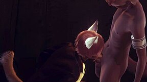 毛茸茸雅oi - 狐狸给男孩口交然后舔肛