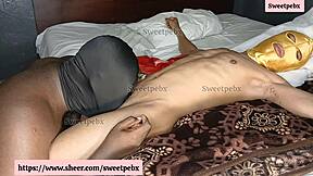 Black African Gay Wet Blowjob on White Guy