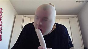 Nylonface Blasts Fat Dildo!
