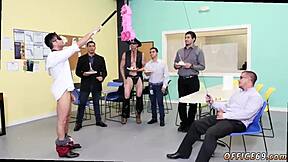 Cute guy gets birthday blowjob surprise