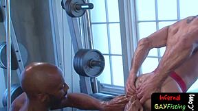 Muscular interracial gay, dig deep?