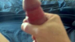 Sticky messy cumshot pov from homemade solo masturbation