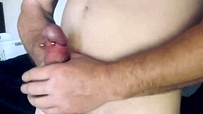 hott soloboy reveals pierced big cock in amateur solo fetish show