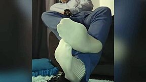 hey digging these latino office socks and feet vibes