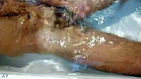 indian solo in bathtub, just relaxing naked with my big cock in the shower