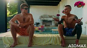 Dark Disturbed Hoss Kado Sparks Bareback Drama at Vacation House with Twink Voyeur!