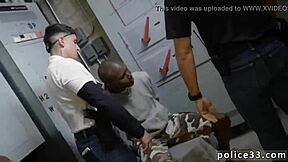 Shoplifting in the shop led to underwear licking and intense booty fucking in interracial gay group sex