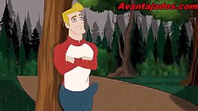 Brazilian hentai cartoon depicts outdoor park blowjob on big black cock