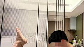 帅亚洲业余情侣后入无套肛射！