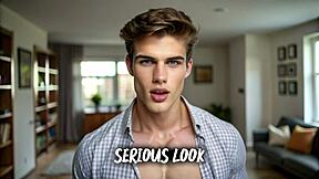 Shocking twist when straight stepbrother discovers search history and turns it into 3D USA gay love story!