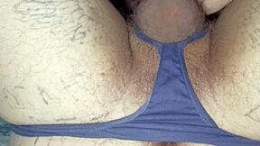 A fat-ass gay man masturbates his BIG COCK in CLOSE-UP hardcore.