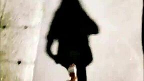 Asian Ladyboy Outdoor Masturbation with Cumshot on Legs