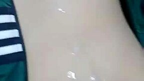 Dude this asian twink strokes his monster cock outdoors blasting cum shots everywhere so hard