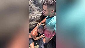 Gifted guy thrusts harder without condom into white twink's tight ass. So intense! 🔥🍑