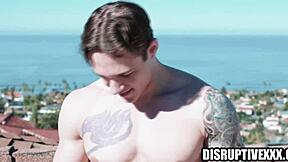 ex-con bareback fucks parole officer hunk in office