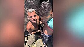 Gifted guy thrusts harder without condom into white twink's tight ass. So intense! 🔥🍑