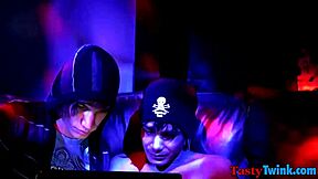 disco party hides two twinks bareback anal frenzy