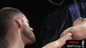 i stretch horny gay twunk's tight asshole with fist